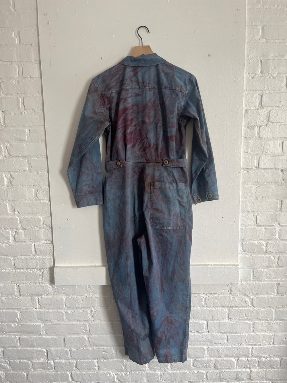 Alex Mill Blue and Purple Custom Tie Die Jumpsuit - Picture 5 of 6